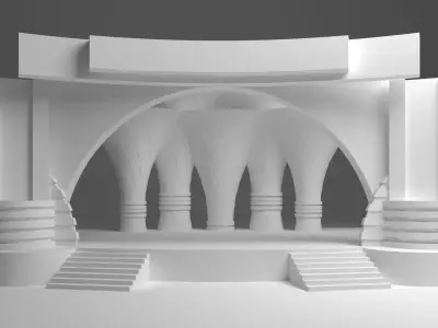 Modern Wedding Stage 3D model buy