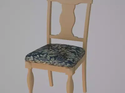 European dining chair with modern luxury design A2 3D model