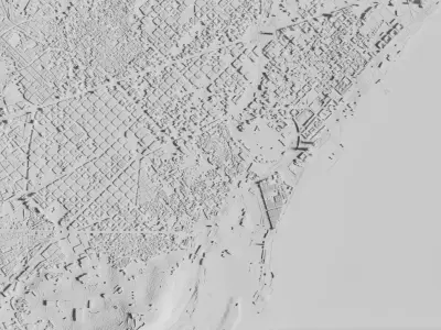 BARCELONA city 3D print model