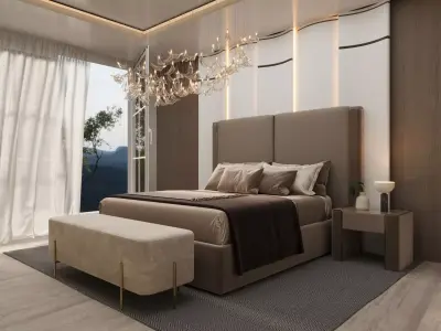 bedroom 3D model 6