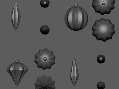 Christmas Ornament Pack 3D print model