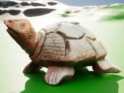 Red Tortoise - 3d asset 3D model