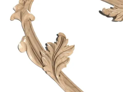 Frame-024 ornately carved wooden frame 3D model