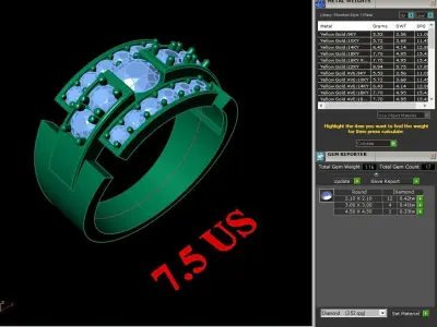 Luxury Men Rings Designs 5MR043 3D print model