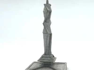 Sci Fi Shapes  - Dystopia Building 2 Low-poly 3D model