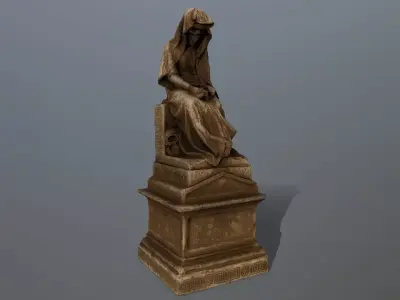 statue Low-poly 3D model 2