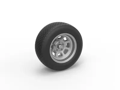 Wheel of Dirt Modified stock car V1 Scale 1 to 25 3D print model