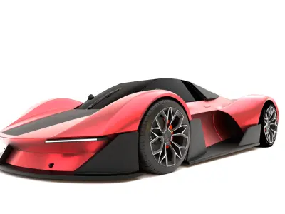 Futuristic Sports Car Concept I High-Quality 3D Model  3D model