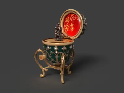Faberge egg  Low-poly 3D model