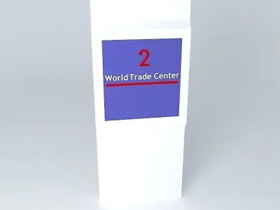 2 World Trade Center interior sign Free 3D model