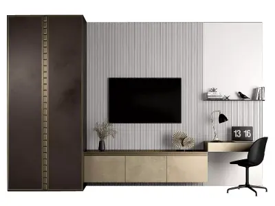 TV stand and workplace 80 3D model
