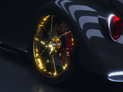 Volkswagen Beetle Low-poly 3D model