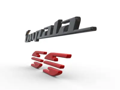  impala logo nameplate  3D print model