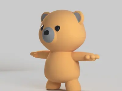 Teddy Bear - static and animated 3D model