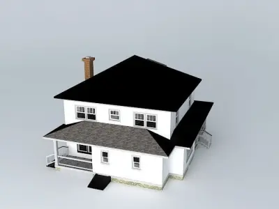 Foursquare House Free 3D model