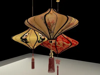 Chinese red lantern  3D model