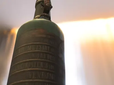 Steampunk Glass Bottle  Low-poly 3D model