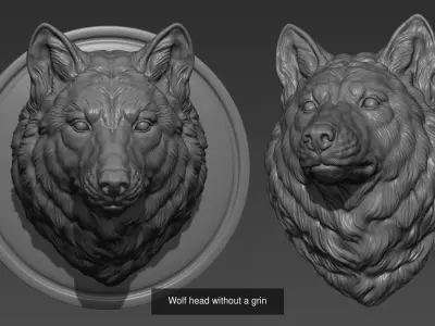 Wolf head colltction 3D Model Collection