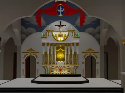  church of  St Michael Low-poly 3D model