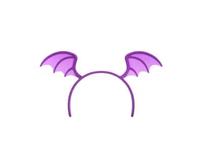 Bat Wing Headband 3D model