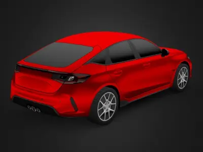 Honda Civic Low-poly 3D model