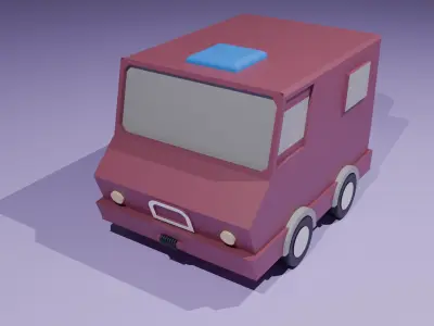 Car low poly model Free low-poly 3D model