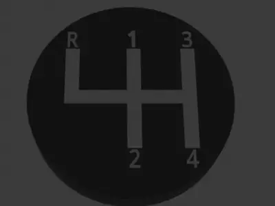 3D Printable Golfball-Style Gear Knob - 4-Speed Edition 3D print model