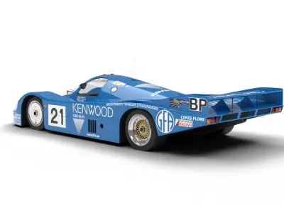 Porsche 956 Group C 1982 Kenwood Kremer Racing 3d model  3D model