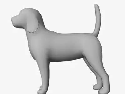 Low Poly Beagle dog Low-poly 3D model