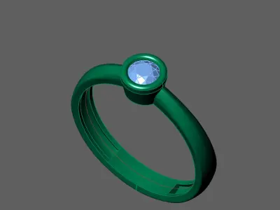 Womens Rings With Stone Ring Ready STL 3DM Models Rings women 3D print model 32
