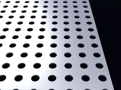 Perforated panel with 19 percent opening 25O55 3D model