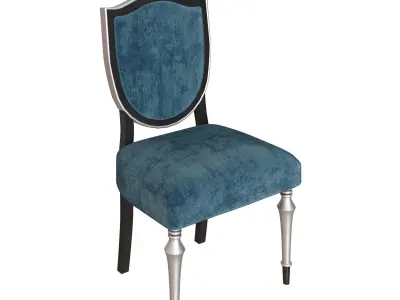 Dining table and chair luxury set by Alexandra 3D model