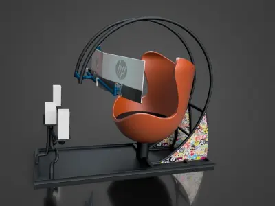 Racing Simulator Computer Chair 3D model