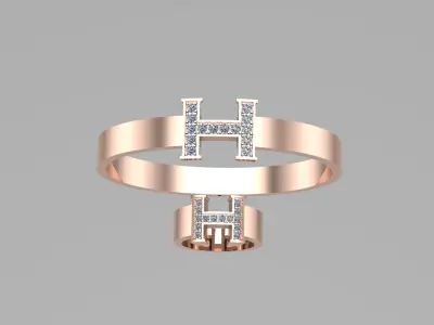 Hermes rings and bangle NN073 3D print model