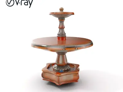 Rustic Outdoor Fountain Model Pack Low-poly 3D model