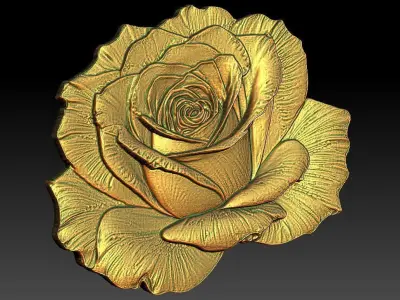 8 Rose CNC Relief Model 3D print model