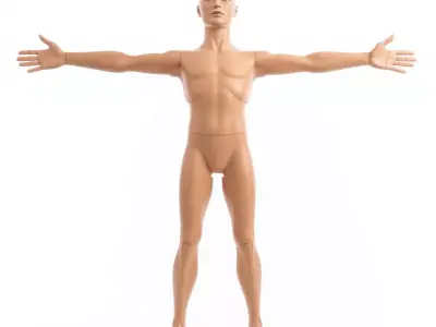 Realistic Poseable Mannequin model pack Low-poly 3D model