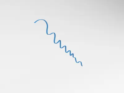 Ribbon v1 004 Low-poly 3D model