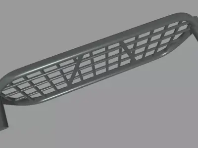 Front Bumper Bull Bar 01 Low-poly 3D model