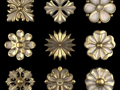 Ornament Element Pack 05 3D model