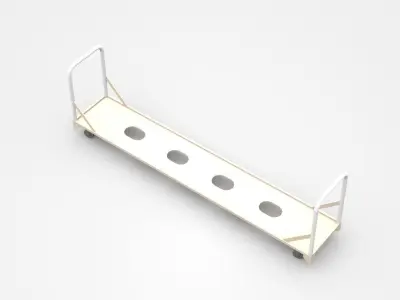 Container Cart On Wheels 3D model