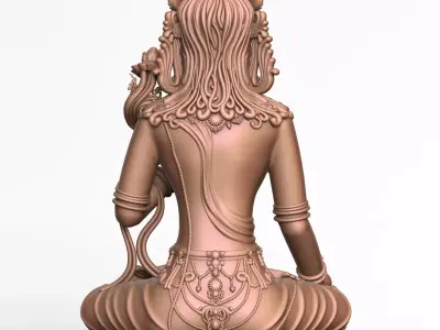 Bodhisattva 3D Model Spiritual Sculpture for CNC and 3D Printing Free 3D print model
