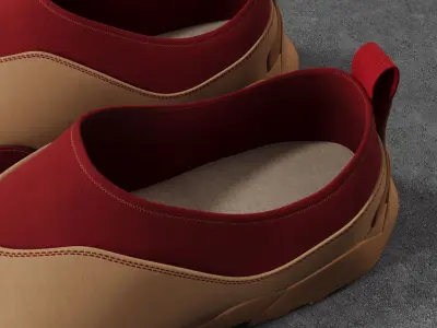 Sneakers ROA Red Milk Low-poly 3D model