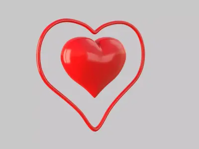 Heart icon v 04 3D model