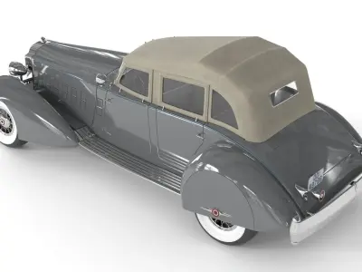 Retro Car  Low-poly 3D model