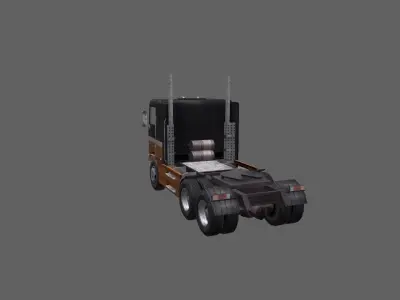 Truck semi Low-poly 3D model
