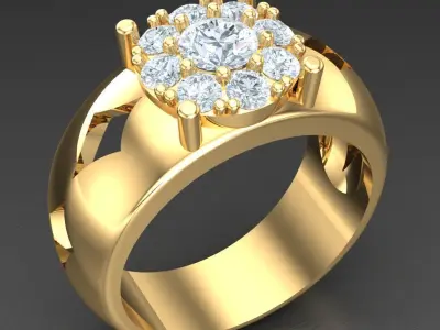 Luxury Men Rings Designs 6MR039 3D print model