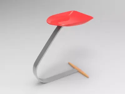 Adro Stool Low-poly 3D model