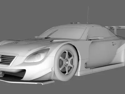 Lexus SC430 GT500 Low-poly 3D model