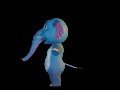 Cartoon elephant  3D model